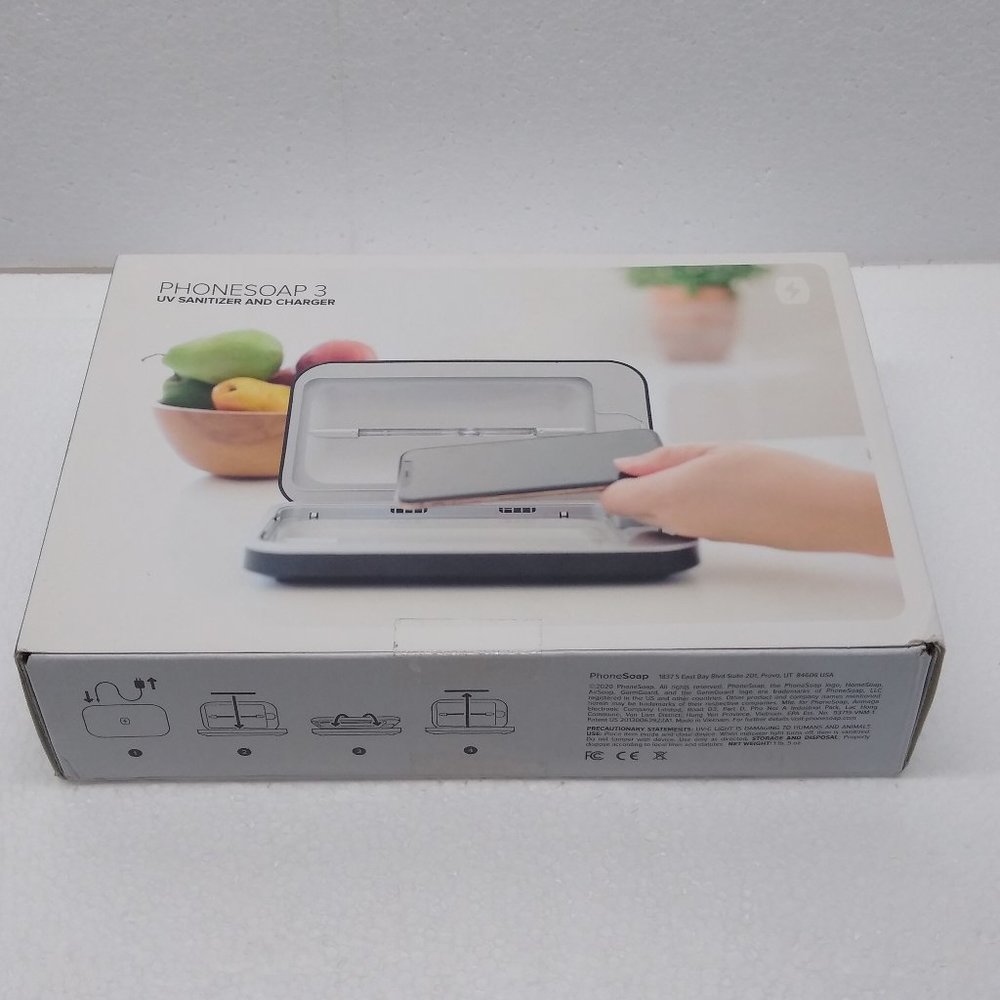 PhoneSoap 3 UV Sanitizer & Dual Universal Cell Phone Sanitizer & Charger (Black)